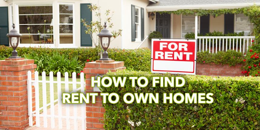 How to find rent to own homes